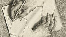 M.C. Escher Drawing Hands, 1948 - (c) The M.C. Escher Company B.V. 