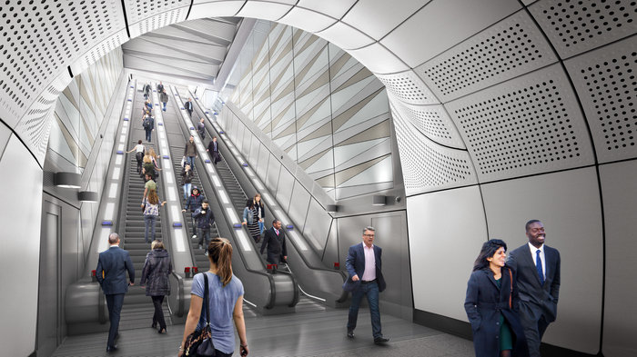 Liverpool Street station - proposed escalator at Moorgate ticket hall, 2018