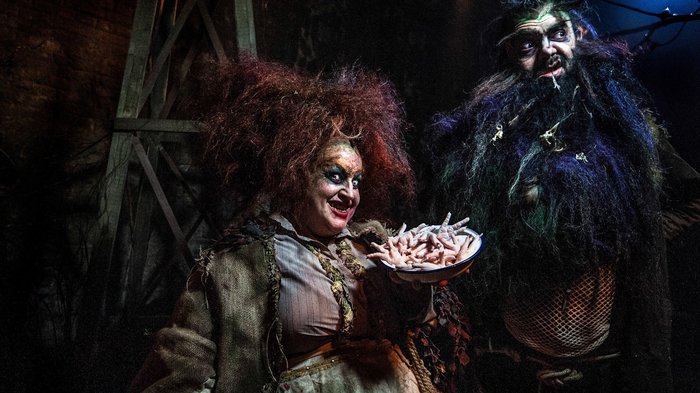 Chris Barlow and Lizzy Dive as Mr and Mrs Twit. Photo: Rah Petherbridge Photography