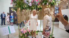 Garden Museum - HRH The Duchess of Cornwall visits the Garden Museum for British Flowers Week competition, 2018