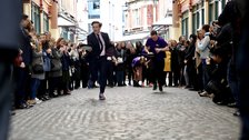 Leadenhall Market Pancake Race by Lamb Tavern